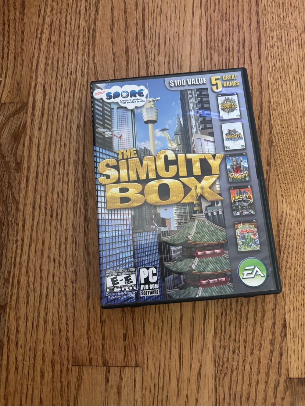 The SimCity Box (PC DVD-ROM Software) Sim City 4 Gaming 5 Games EA $100 Value